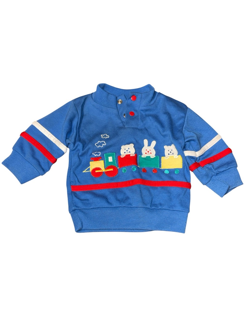 Vintage Kids & More Train Long Sleeve Quarter Snap Shirt